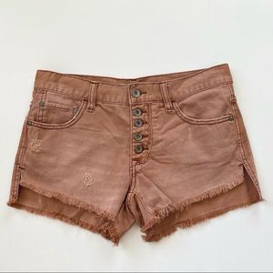 Free People Runaway Slouch Jean Cutoff Shorts